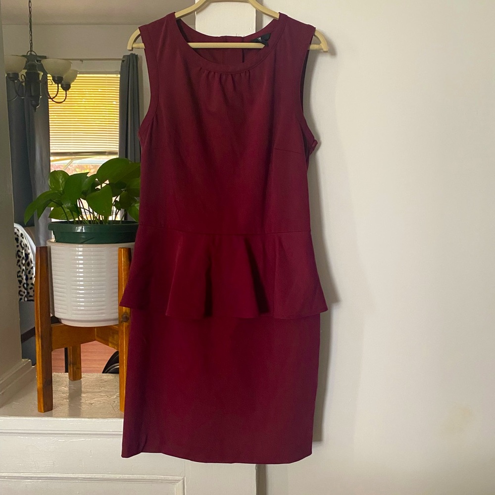 Burgundy H&M size 8 dress